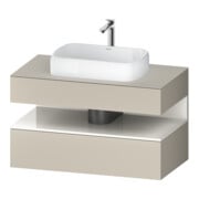 Duravit Meuble sous-lavabo Qatego 100x55x60 cm, blanc g/taupe, Pl, niche-1