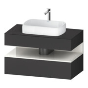 Duravit Meuble sous-lavabo Qatego 100x55x60 cm, blanc/gris m, pl, 1 tiroir-1