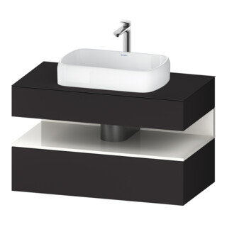 Duravit Meuble sous-lavabo Qatego 100x55x60 cm, blanc/gris m, pl, niche