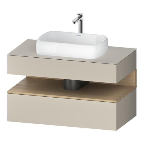 Duravit Meuble sous-lavabo Qatego 100x55x60 cm, blanc mat, 1 porte