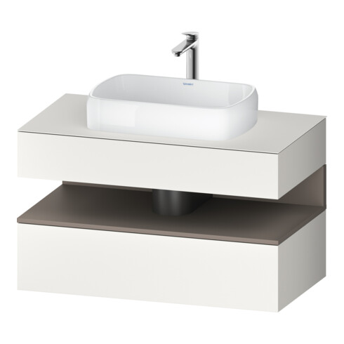 Duravit Meuble sous-lavabo Qatego 100x55x60 cm, blanc mat, 1 tiroir