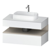 Duravit Meuble sous lavabo Qatego 100x55x60 cm, blanc mat, 1 tiroir-1