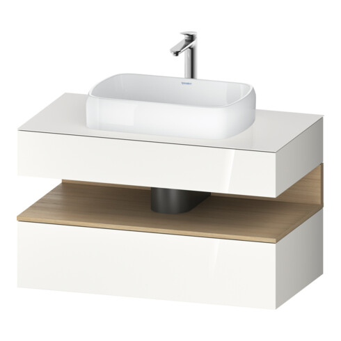 Duravit Meuble sous lavabo Qatego 100x55x60 cm, blanc mat, 1 tiroir