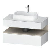 Duravit Meuble sous lavabo Qatego 100x55x60 cm, blanc mat, 1 tiroir-1