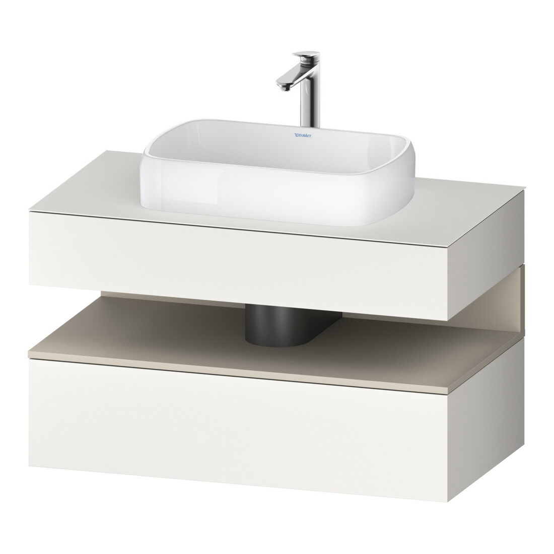 Duravit Meuble sous-lavabo Qatego 100x55x60 cm, blanc mat, 1 tiroir