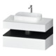 Duravit Meuble sous lavabo Qatego 100x55x60 cm, blanc mat/bois, 1 tiroir-1