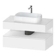 Duravit Meuble sous lavabo Qatego 100x55x60 cm, blanc mat, consoles, niche-1