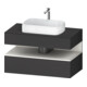 Duravit Meuble sous-lavabo Qatego 100x55x60 cm, blanc mat/gris mat, 1 tiroir-1