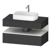 Duravit Meuble sous-lavabo Qatego 100x55x60 cm, blanc mat/gris mat, 1 tiroir-1