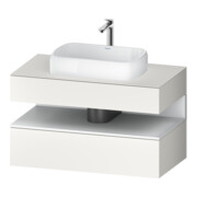 Duravit Meuble sous lavabo Qatego 100x55x60 cm, blanc mat, niche-1