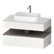 Duravit Meuble sous lavabo Qatego 100x55x60 cm, blanc mat, niche-1