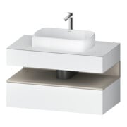 Duravit Meuble sous-lavabo Qatego 100x55x60 cm, blanc mat, niche-1