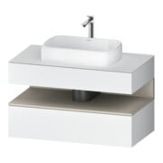 Duravit Meuble sous-lavabo Qatego 100x55x60 cm, blanc mat, niche-1