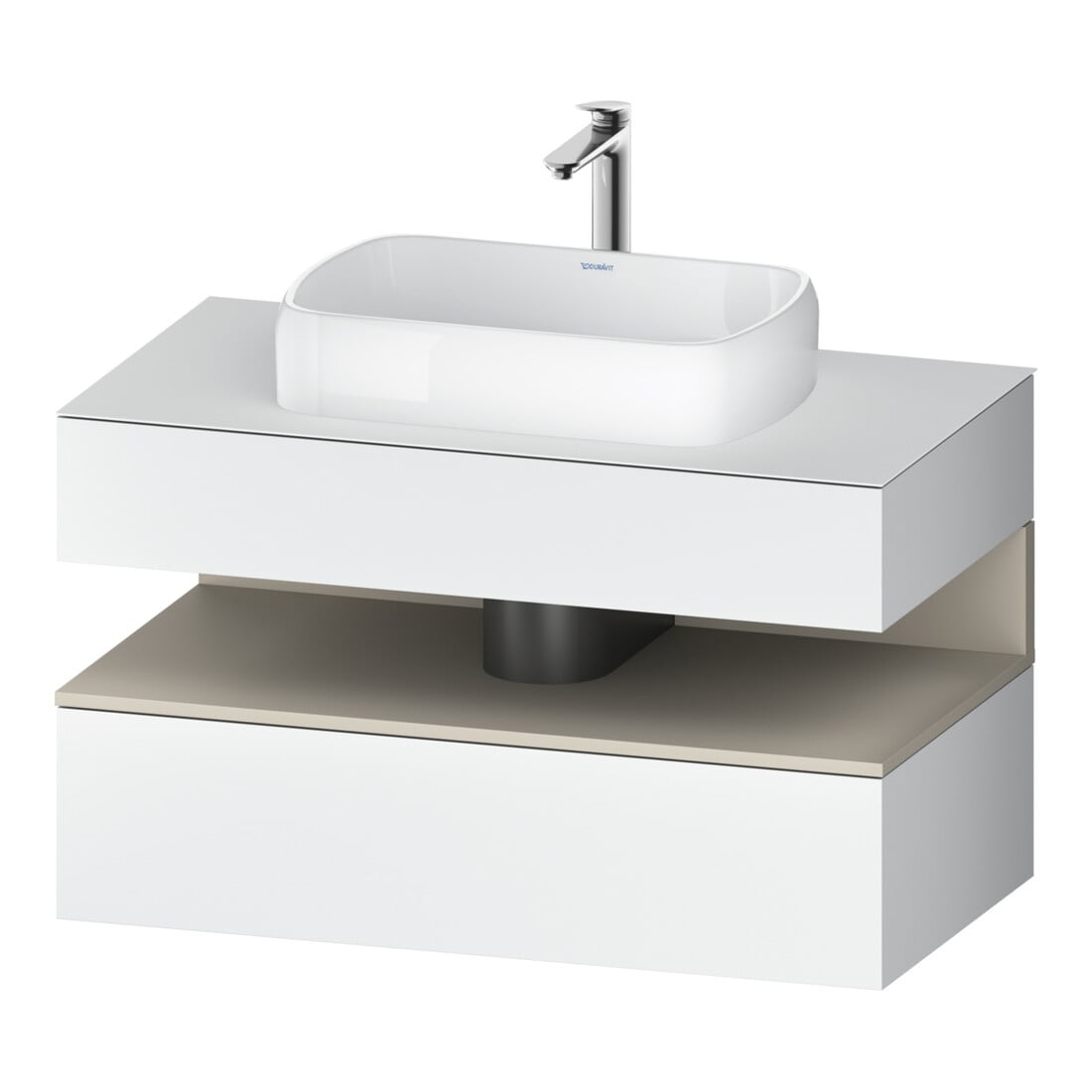 Duravit Meuble sous-lavabo Qatego 100x55x60 cm, blanc mat, niche