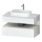 Duravit Meuble sous-lavabo Qatego 100x55x60 cm, blanc mat, Pl, niche-1