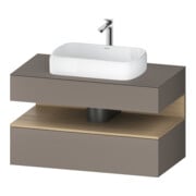 Duravit Meuble sous lavabo Qatego 100x55x60 cm, blanc mat, placard, niche