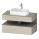 Duravit Meuble sous lavabo Qatego 100x55x60 cm, blanc mat/ta mat, niche-1
