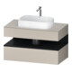 Duravit Meuble sous-lavabo Qatego 100x55x60 cm, chêne clair/blanc, niche-1