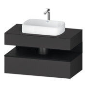 Duravit Meuble sous-lavabo Qatego 100x55x60 cm, E blanc/gris m, Pl, 1 porte-1