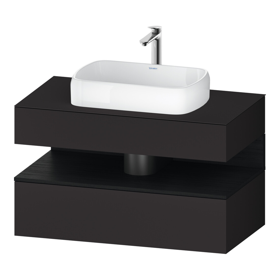 Duravit Meuble sous lavabo Qatego 100x55x60 cm, E blanc/gris m, Pl, 1 porte