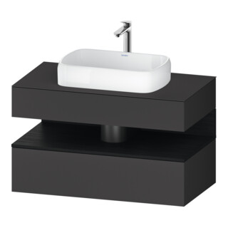 Duravit Meuble sous-lavabo Qatego 100x55x60 cm, E blanc/gris m, Pl, niche