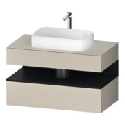 Duravit Meuble sous lavabo Qatego 100x55x60 cm, E blanc/sable mat, 1 porte-1