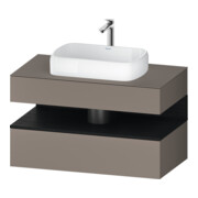 Duravit Meuble sous-lavabo Qatego 100x55x60 cm, E chêne/blanc, suspendu, niche-1