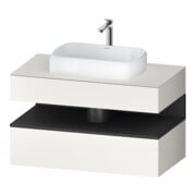 Duravit Meuble sous lavabo Qatego 100x55x60 cm, gris/blanc, Pl, niche