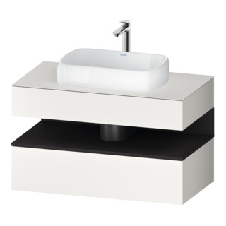 Duravit Meuble sous-lavabo Qatego 100x55x60 cm, gris/blanc, Pl, niche