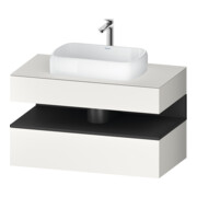 Duravit Meuble sous lavabo Qatego 100x55x60 cm, gris m/blanc m, Pl, 1 porte
