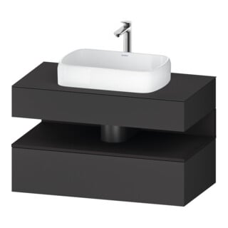 Duravit Meuble sous lavabo Qatego 100x55x60 cm, gris m/Gr m, Pl, 1 porte