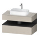 Duravit Meuble sous-lavabo Qatego 100x55x60 cm, gris mat/ta mat, Pl, niche-1
