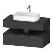 Duravit Meuble sous lavabo Qatego 100x55x60 cm, gris, PL, 1 tiroir-1