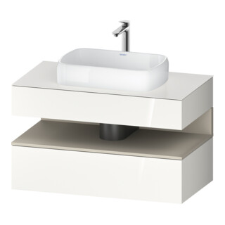 Duravit Meuble sous lavabo Qatego 100x55x60 cm, porte m/we g, Pl, niche