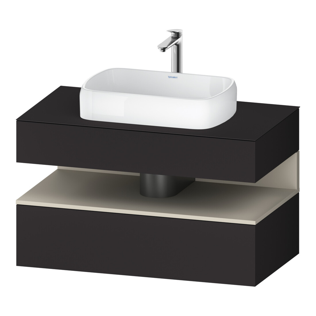 Duravit Meuble sous lavabo Qatego 100x55x60 cm, T avec grille, placage, 1 tiroir