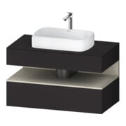 Duravit Meuble sous-lavabo Qatego 100x55x60 cm, T avec porte, blanc, niche