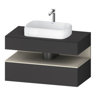 Duravit Meuble sous-lavabo Qatego 100x55x60 cm, T avec porte, plan, niche