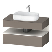Duravit Meuble sous-lavabo Qatego 100x55x60cm, blanc mat/brillant, 1 tiroir-1
