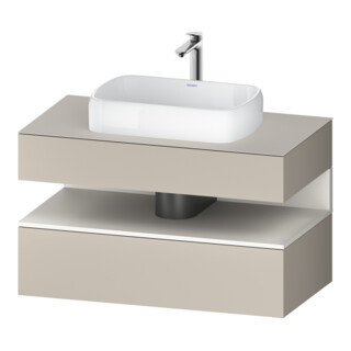 Duravit Meuble sous-lavabo Qatego 100x55x60cm, blanc mat/ta mat, Pl, niche