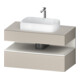 Duravit Meuble sous-lavabo Qatego 100x55x60cm, blanc mat/ta mat, Pl, niche-1