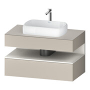 Duravit Meuble sous-lavabo Qatego 100x55x60cm, blanc mat/ta mat, Pl, niche-1