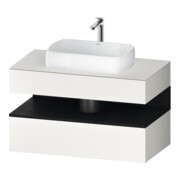 Duravit Meuble sous lavabo Qatego 100x55x60cm, chêne clair/blanc mat, placard, niche-1