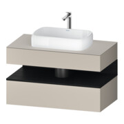 Duravit Meuble sous lavabo Qatego 100x55x60cm, E blanc/taupe m, Pl, 1 porte