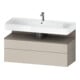 Duravit Meuble sous-lavabo Qatego 119x47x59 cm, avec tiroir, 1 porte, blanc brillant