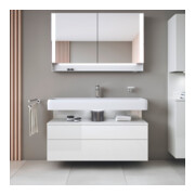 Duravit Meuble sous-lavabo Qatego 119x47x59 cm, blanc, 1 porte, avec niche-5