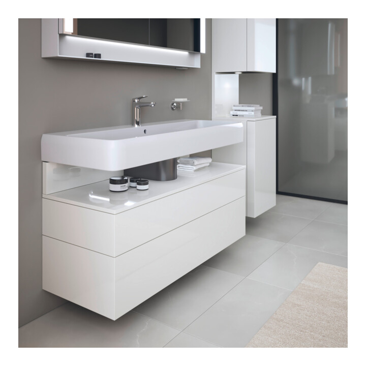 Duravit Meuble sous-lavabo Qatego 119x47x59 cm, blanc, 1 porte, avec niche