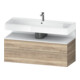 Duravit Meuble sous lavabo Qatego 119x47x59 cm, blanc avec éclairage, 1 porte, avec poignée-1