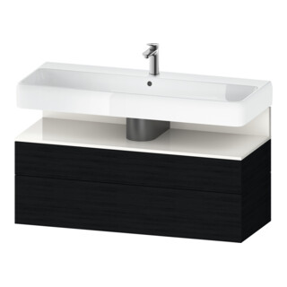 Duravit Meuble sous-lavabo Qatego 119x47x59 cm, blanc brillant, 1 porte, 1 tiroir