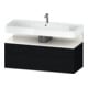 Duravit Meuble sous-lavabo Qatego 119x47x59 cm, blanc brillant, 1 porte, 1 tiroir-1