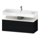 Duravit Meuble sous-lavabo Qatego 119x47x59 cm, blanc brillant, 1 porte, avec poignée-1